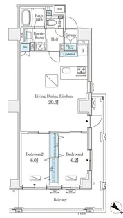 オーパスレジデンス南青山【4階】の間取り