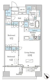 レガシス中目黒【11階】の間取り