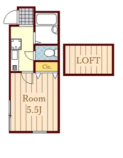 ピュア花鳥・練馬【104号室】の間取り