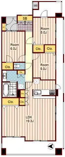ゼファー武蔵境【3階】の間取り