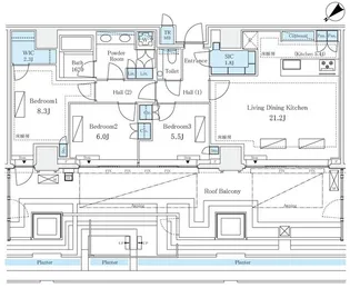 三田ガーデンヒルズ ウエストヒル【7階】の間取り