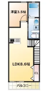 宮城県仙台市青葉区台原3丁目【アパート】の間取り