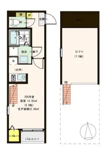 宮城県仙台市青葉区旭ケ丘2丁目【アパート】の間取り