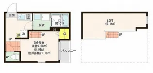 宮城県仙台市青葉区高松1丁目【アパート】の間取り