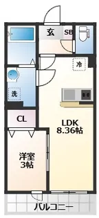 フォリアビレッジ長町南A【2階】の間取り