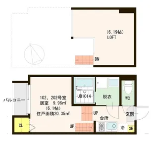 宮城県仙台市青葉区台原7丁目【アパート】の間取り