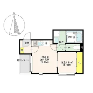 ハーモニーテラス東仙台ⅩⅤ【2階】の間取り