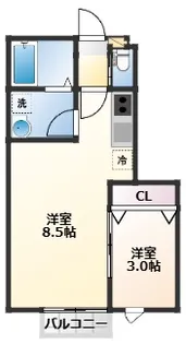 宮城県仙台市青葉区上杉3丁目【アパート】の間取り
