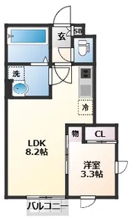 宮城県仙台市青葉区宮町1丁目【アパート】の間取り