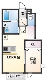 宮城県仙台市青葉区宮町1丁目【アパート】の間取り