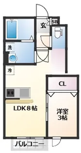 宮城県仙台市青葉区宮町1丁目【アパート】の間取り