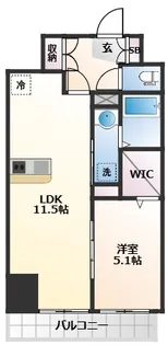 スパシアス鉄砲町東【8階】の間取り