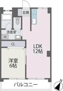 福岡県福岡市博多区住吉2丁目【マンション】の間取り