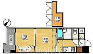 福岡県福岡市博多区住吉4丁目【マンション】の間取り