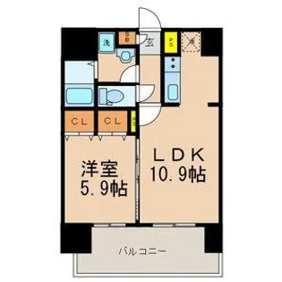 福岡県福岡市博多区吉塚6丁目【マンション】の間取り