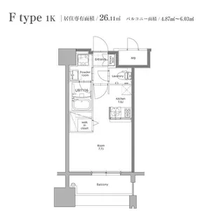 福岡県福岡市博多区住吉3丁目【マンション】の間取り
