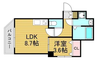 福岡県福岡市博多区神屋町【マンション】の間取り