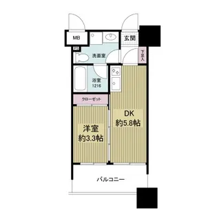 福岡県福岡市博多区神屋町【マンション】の間取り