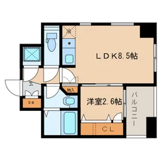 福岡県福岡市中央区高砂1丁目【マンション】の間取り