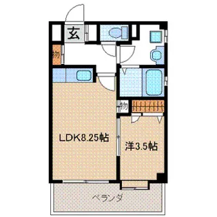 福岡県福岡市早良区荒江2丁目【マンション】の間取り
