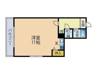 福岡県福岡市中央区小笹3丁目【マンション】の間取り