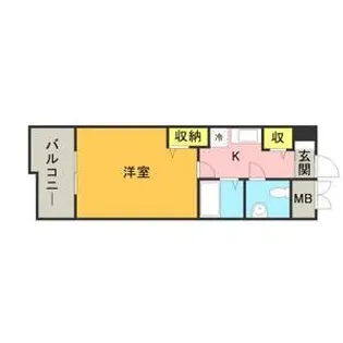 福岡県福岡市中央区荒戸2丁目【マンション】の間取り