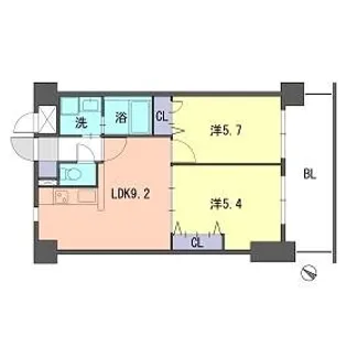 福岡県福岡市博多区榎田1丁目【マンション】の間取り