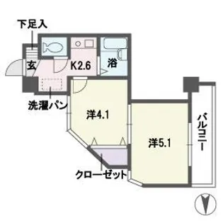福岡県福岡市城南区長尾4丁目【マンション】の間取り
