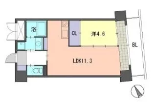 福岡県福岡市博多区住吉3丁目【マンション】の間取り