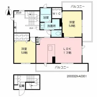 福岡県福岡市城南区鳥飼6丁目【マンション】の間取り