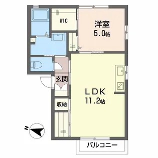 福岡県福岡市中央区笹丘3丁目【アパート】の間取り