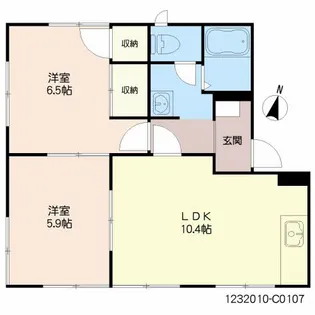 福岡県福岡市城南区友丘6丁目【アパート】の間取り