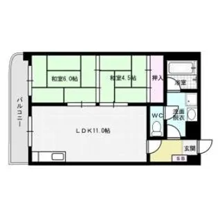 福岡県福岡市博多区神屋町【マンション】の間取り