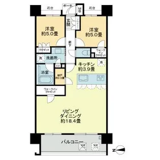 福岡県福岡市東区千早5丁目【マンション】の間取り