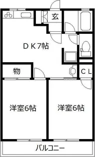 シティハイムケンコーポA B【2階】の間取り
