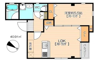 ジェンティーレ博多駅南Ⅰ【2階】の間取り