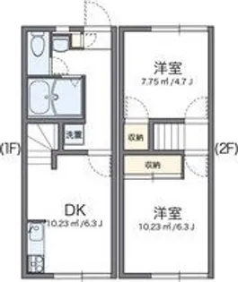 レオパレス三苫エイトA【103号室】の間取り
