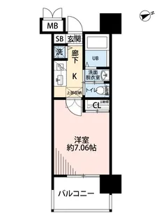 サヴォイ ザ・ブルネット【402号室】の間取り