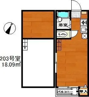 コート・アウローラ【203号室】の間取り