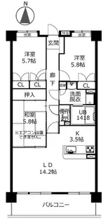 グランヴィル百道【3階】の間取り