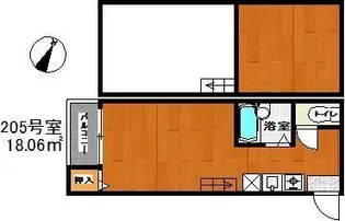 フレグランス博多【205号室】の間取り