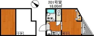 ミワコート博多【201号室】の間取り