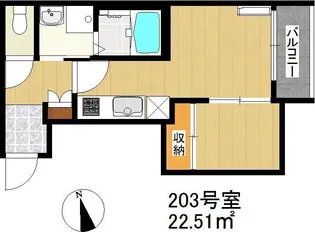 スマイラックス井尻III【203号室】の間取り