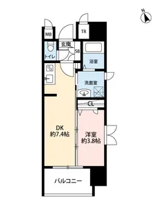 サヴォイ テンジンスクワイヤー【1319号室】の間取り