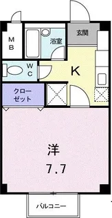エスポワール由布【102号室】の間取り