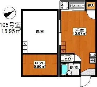マキシム和白東【105号室】の間取り