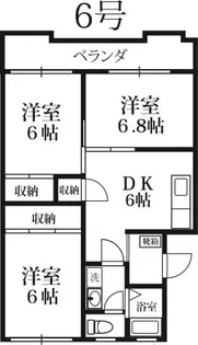 マンションエスティー【306号室】の間取り