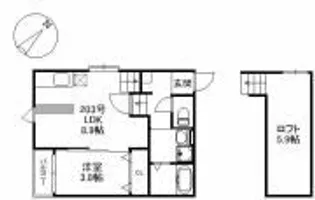 ウイング博多【2階】の間取り