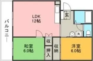 清水ハイツ【1階】の間取り