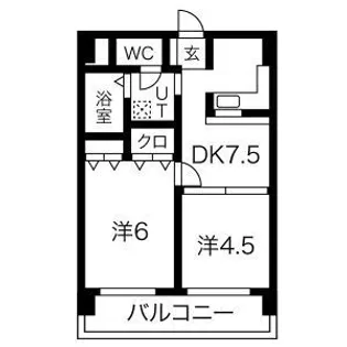ニッセイ・ディーセント小笹【1階】の間取り